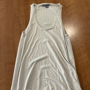 Vince Women’s Taupe Silk Modal Tank Top S Quiet Luxury Minimalist Corporate